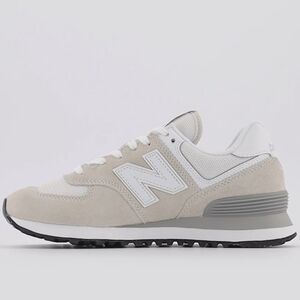 New Balance Beige and White Athletic Shoes
